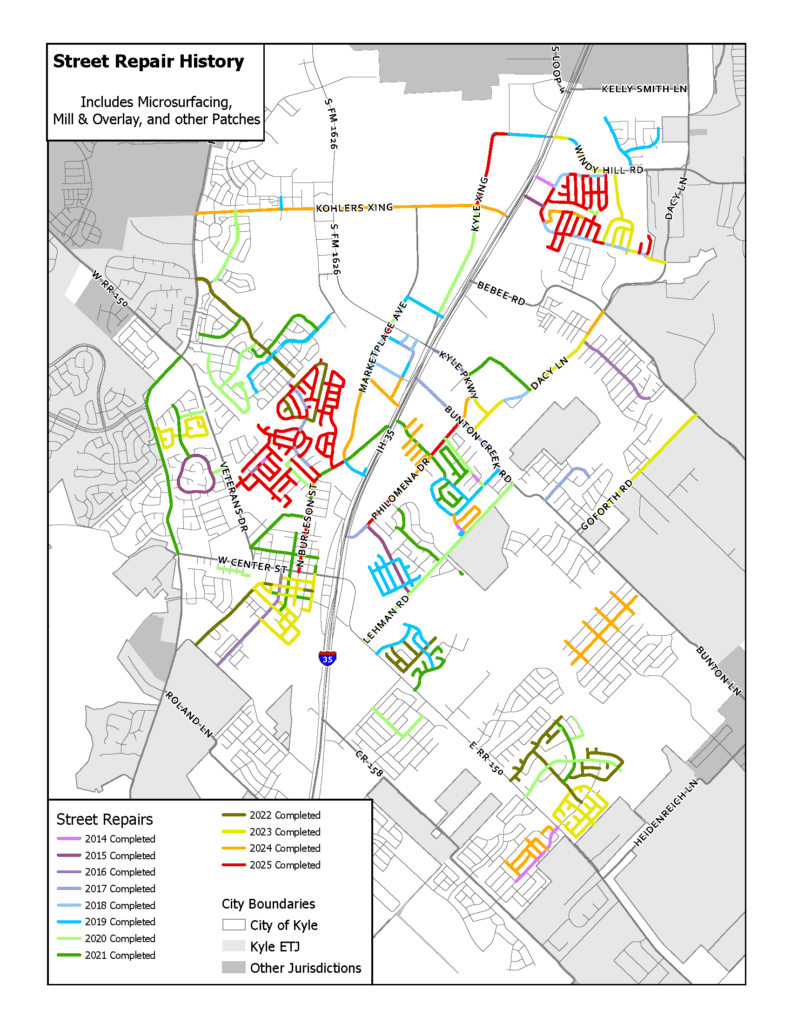 Street repair history all